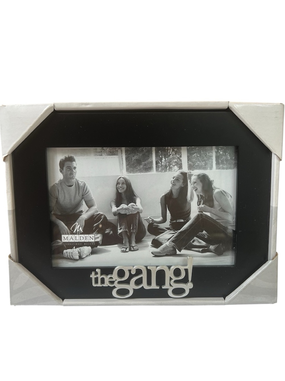 Malden 4 x 6 Black Photo Frame with Silver 'the gang!' Accent.  New with Tags